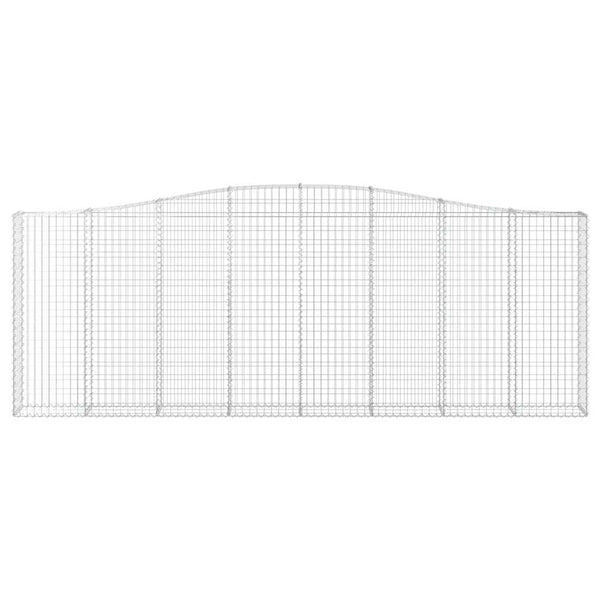 Gabionen mit Hochbogen 20Stk. 400x30x140/160cm Verzinktes Eisen