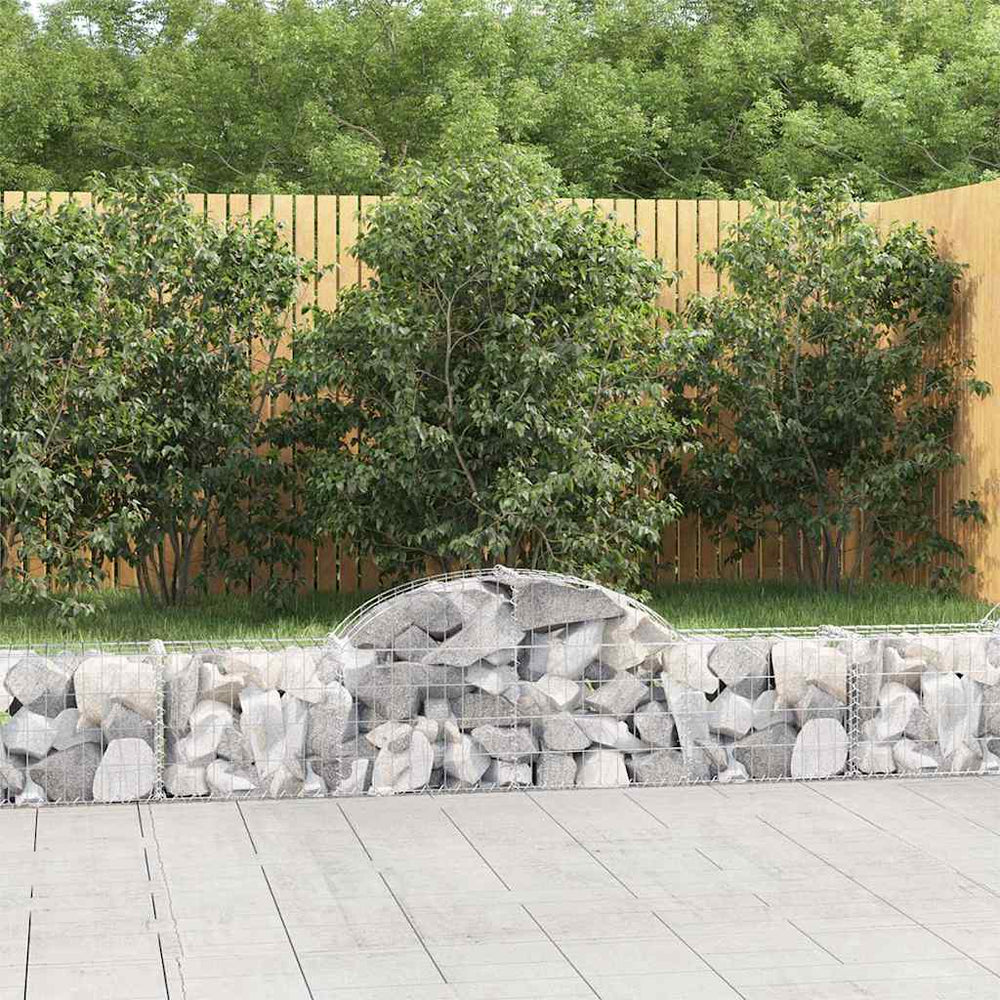 vidaXL Gabions with Arch Top 14 pcs. 200x30x40/60 cm Galvanized Iron