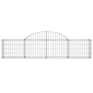 Gabionen mit Hochbogen 20 Stk. 200x30x40/60 cm Verzinktes Eisen