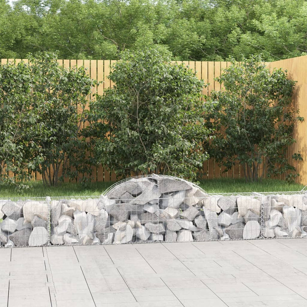 vidaXL Gabions with Raised Arch 20 pcs. 200x30x40/60 cm Galvanized Iron