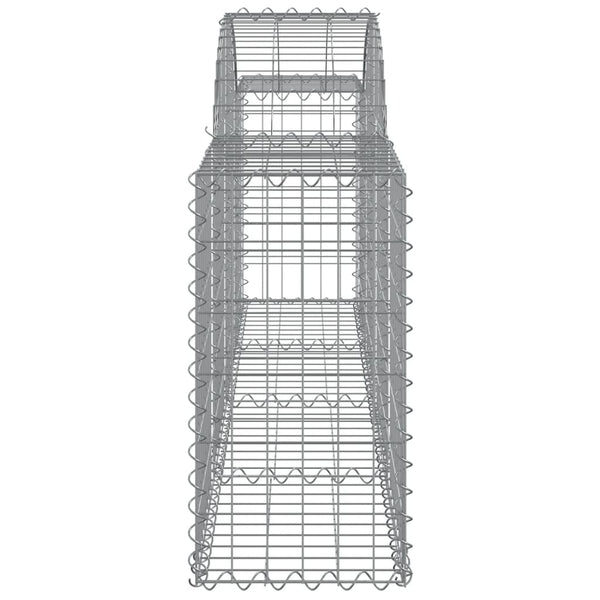 Gabionen mit Hochbogen 5 Stk. 200x30x60/80 cm Verzinktes Eisen