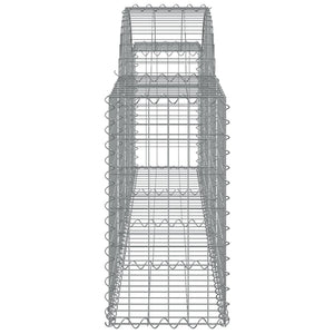 Gabionen mit Hochbogen 25 Stk. 200x30x60/80 cm Verzinktes Eisen
