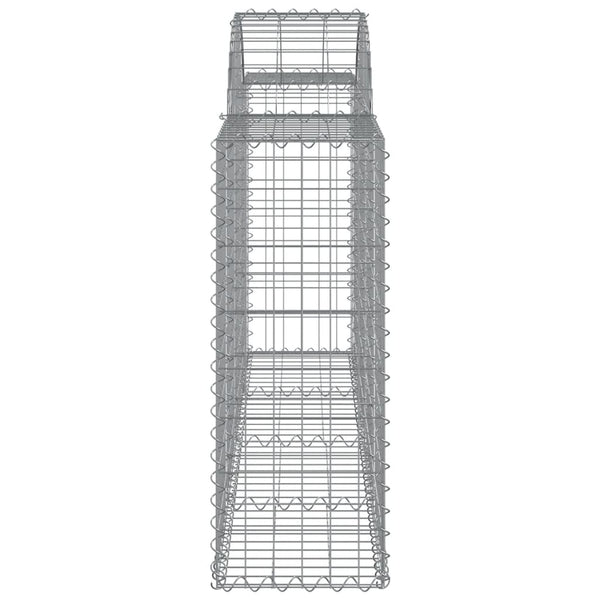 Gabionen mit Hochbogen 5 Stk. 200x30x80/100 cm Verzinktes Eisen