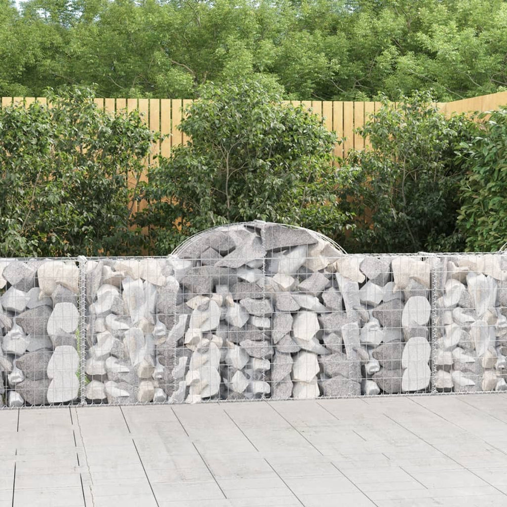 vidaXL Gabions with Arch 40 pcs. 200x30x80/100cm Galvanized Iron