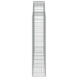 vidaXL Gabions avec arche haute 20 pcs 200x30x140/160 cm Fer galvanisé