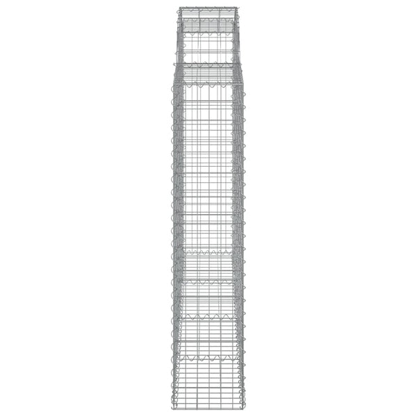 vidaXL Gabions avec arche haute 20 pcs 200x30x140/160 cm Fer galvanisé