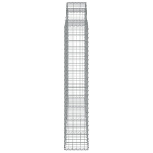 Gabionen mit Hochbogen 5 Stk. 200x30x160/180cm Verzinktes Eisen