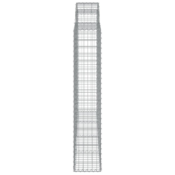Gabionen mit Hochbogen 5 Stk. 200x30x160/180cm Verzinktes Eisen