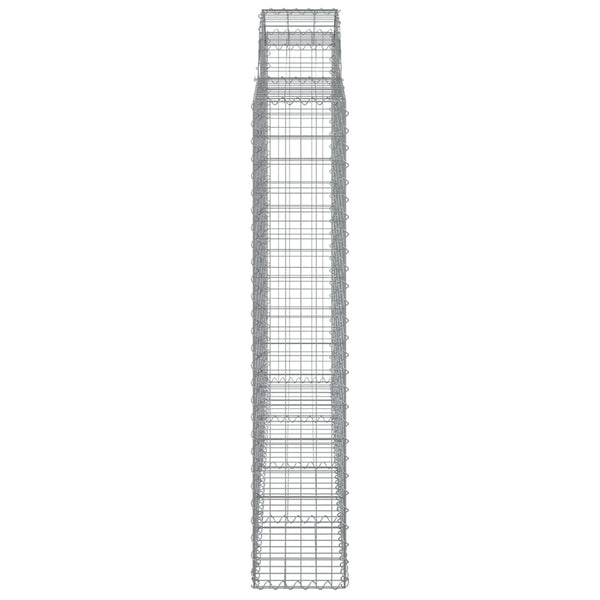 Gabionen mit Hochbogen 6 Stk. 200x30x160/180cm Verzinktes Eisen