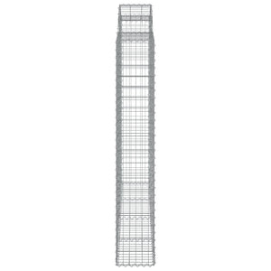 Gabionen mit Hochbogen 3 Stk. 200x30x180/200cm Verzinktes Eisen