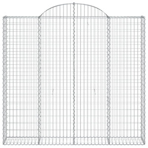 Gabionen mit Hochbogen 5 Stk. 200x30x180/200cm Verzinktes Eisen