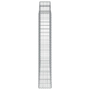 Gabionen mit Hochbogen 5 Stk. 200x30x180/200cm Verzinktes Eisen