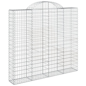 Gabionen mit Hochbogen 6 Stk. 200x30x180/200cm Verzinktes Eisen