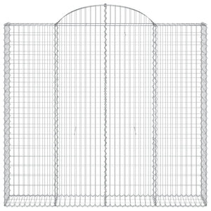 Gabionen mit Hochbogen 6 Stk. 200x30x180/200cm Verzinktes Eisen