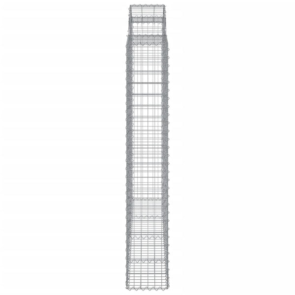 Gabionen mit Hochbogen 6 Stk. 200x30x180/200cm Verzinktes Eisen
