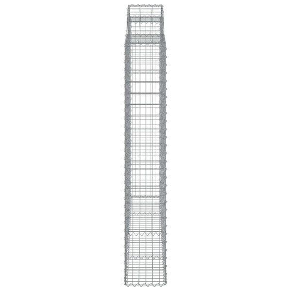 Gabionen mit Hochbogen 7 Stk. 200x30x180/200cm Verzinktes Eisen
