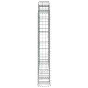 Gabionen mit Hochbogen 18Stk. 200x30x180/200cm Verzinktes Eisen
