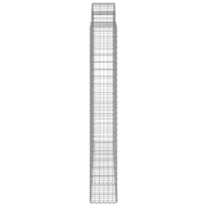 Gabionen mit Hochbogen 4 Stk. 200x30x200/220cm Verzinktes Eisen