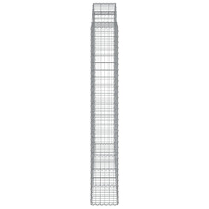 Gabionen mit Hochbogen 6 Stk. 200x30x200/220cm Verzinktes Eisen