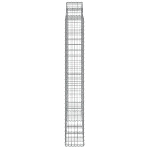 Gabionen mit Hochbogen 7 Stk. 200x30x200/220cm Verzinktes Eisen