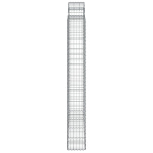 Gabionen mit Hochbogen 18 Stk 200x30x220/240cm Verzinktes Eisen