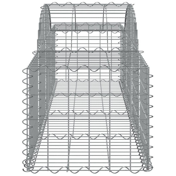 Gabionen mit Hochbogen 7 Stk. 200x50x40/60 cm Verzinktes Eisen