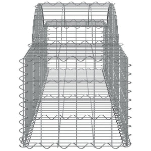 Gabionen mit Hochbogen 8 Stk. 200x50x40/60 cm Verzinktes Eisen