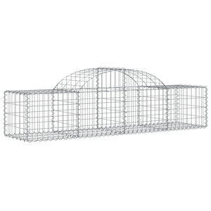 Gabionen mit Hochbogen 13 Stk. 200x50x40/60 cm Verzinktes Eisen