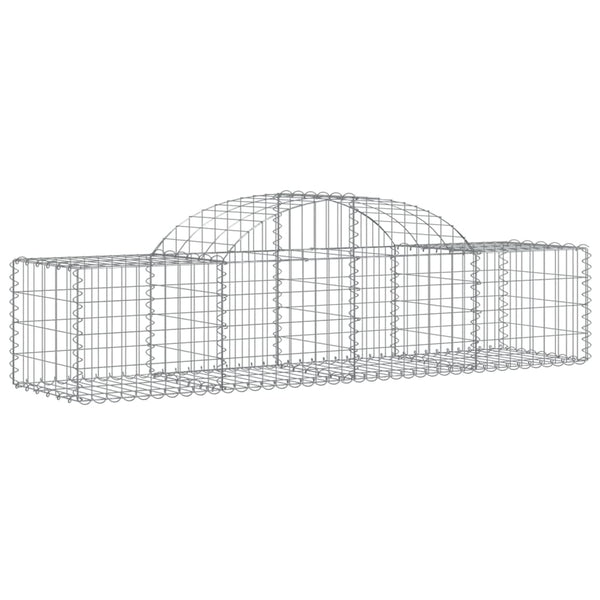 Gabionen mit Hochbogen 13 Stk. 200x50x40/60 cm Verzinktes Eisen