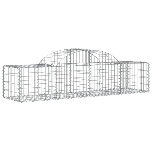 Gabionen mit Hochbogen 20 Stk. 200x50x40/60 cm Verzinktes Eisen