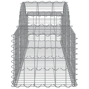 Gabionen mit Hochbogen 20 Stk. 200x50x40/60 cm Verzinktes Eisen