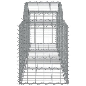 Gabionen mit Hochbogen 10 Stk. 200x50x60/80 cm Verzinktes Eisen