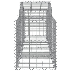 Gabionen mit Hochbogen 11 Stk. 200x50x60/80 cm Verzinktes Eisen