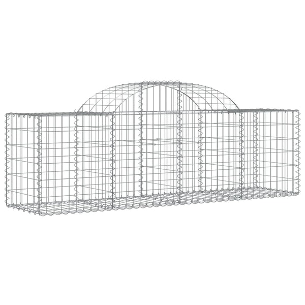 Gabionen mit Hochbogen 13 Stk. 200x50x60/80 cm Verzinktes Eisen