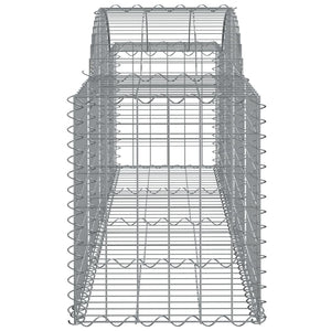 Gabionen mit Hochbogen 25 Stk. 200x50x60/80 cm Verzinktes Eisen