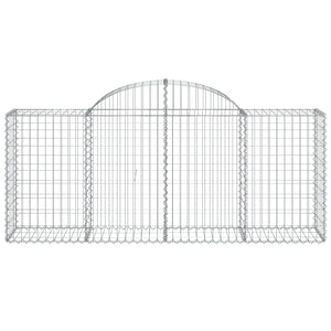 Gabionen mit Hochbogen 6 Stk. 200x50x80/100 cm Verzinktes Eisen