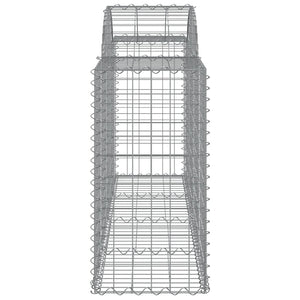Gabionen mit Hochbogen 7 Stk. 200x50x80/100 cm Verzinktes Eisen