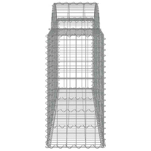 Gabionen mit Hochbogen 20 Stk. 200x50x80/100cm Verzinktes Eisen