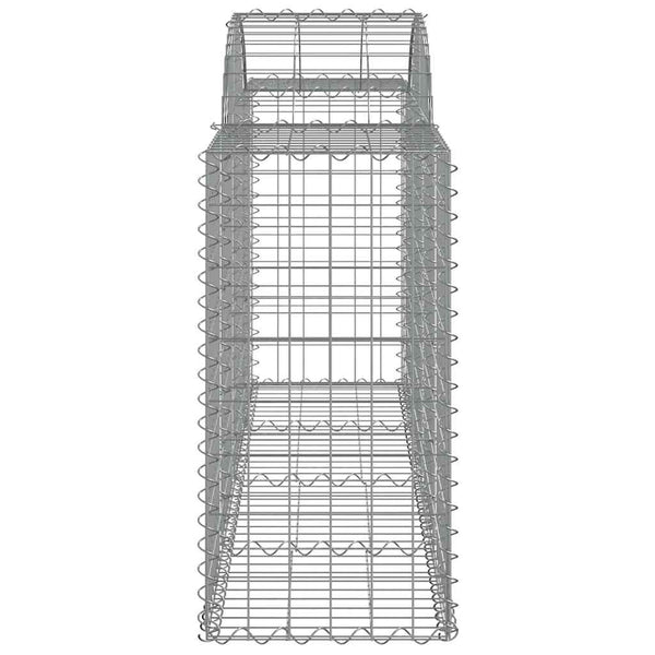 Gabionen mit Hochbogen 20 Stk. 200x50x80/100cm Verzinktes Eisen