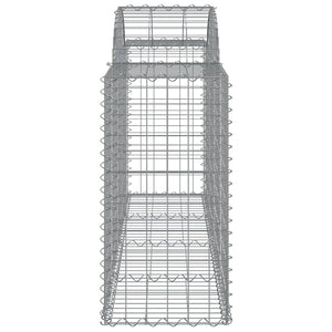 Gabionen mit Hochbogen 50 Stk. 200x50x80/100cm Verzinktes Eisen