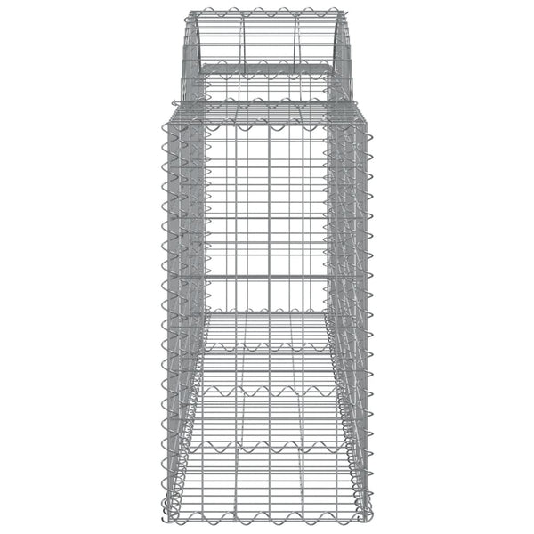 Gabionen mit Hochbogen 50 Stk. 200x50x80/100cm Verzinktes Eisen
