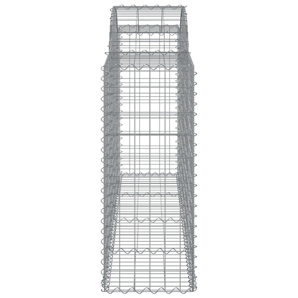 Gabionen mit Hochbogen 7 Stk. 200x50x100/120cm Verzinktes Eisen