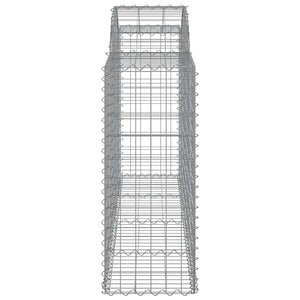 Gabionen mit Hochbogen 18 Stk 200x50x100/120cm Verzinktes Eisen