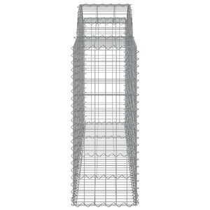 Gabionen mit Hochbogen 40 Stk 200x50x100/120cm Verzinktes Eisen
