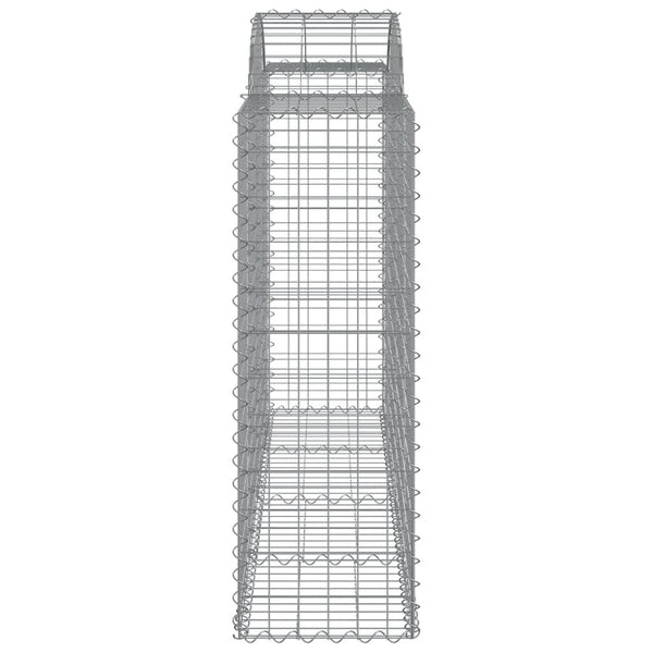 Gabionen mit Hochbogen 9 Stk. 200x50x120/140cm Verzinktes Eisen