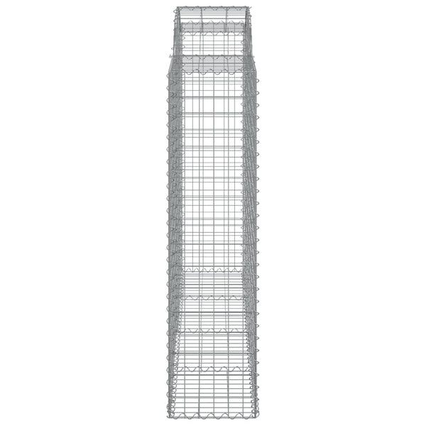 Gabionen mit Hochbogen 25Stk. 200x50x160/180cm Verzinktes Eisen