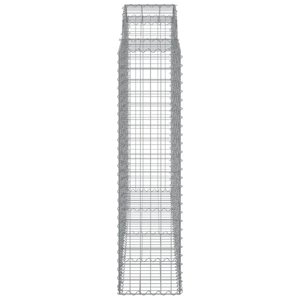 Gabionen mit Hochbogen 30Stk. 200x50x160/180cm Verzinktes Eisen