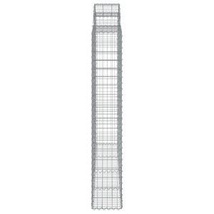 Gabionen mit Hochbogen 6 Stk. 200x50x180/200cm Verzinktes Eisen