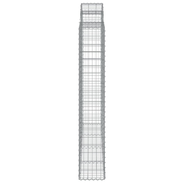 Gabionen mit Hochbogen 6 Stk. 200x50x180/200cm Verzinktes Eisen