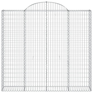 Gabionen mit Hochbogen 7 Stk. 200x50x180/200cm Verzinktes Eisen